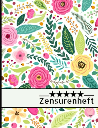 Zensurenheft: Schönes Notenheft für Lehrer | Lehrer Schulnotenheft im DIN A4 Format | 100 Seiten Notenbuch für Lehrer zur Aufzeichnung der Noten