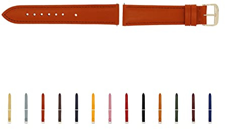 SELVA Uhrenarmband, 14-24 mm, Leder, zum Wechseln, Ersatzarmband für Smartwatch, Made in Germany