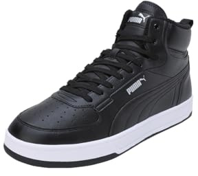 PUMA Caven 2.0 Mid WTR Sneakers, Unisex-Erwachsene Sneaker, Puma Schwarz PUMA Silber PUMA Weiß, 41 EU