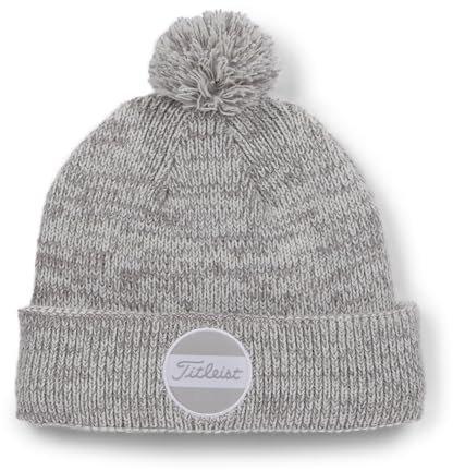 Titleist Unisex Kinder Junior Boardwalk Pom Beanie, Heather/Weiß, Einheitsgröße