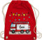 Turnbeutel Rucksack - Feuerwehrauto Motiv I Leiterwagen Geschenk Feuerwehr I Löschzug - Unisize - Rot - beutel für wechselkleidung kinder kinderturnbeutel kindergarten jugendfeuerwehr name