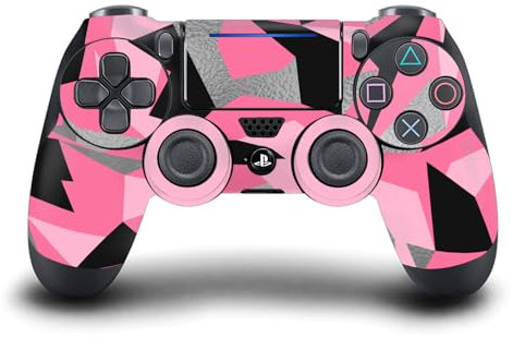 Head Case Designs Rosafarbener Camo Tarnung Vinyl Haut Gaming Aufkleber Abziehbild Abdeckung kompatibel mit Sony PlayStation 4 PS4 DualShock 4 Controller