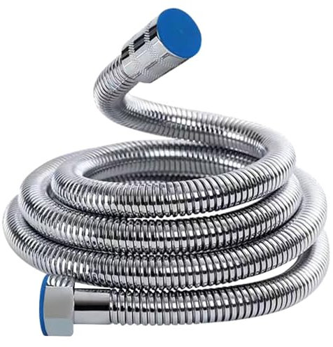 YOXITIXOY Shower Hose,Upgrade 3 Layers Stainless Steel Shower Tube,Anti-Kink and Leak-Proof,High Pressure Resistance,Easy DIY Replacement,Universal G 1/2 Connection. (LG-1.5M)