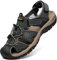 FLARUT Sandalen Herren Outdoorsandalen Sommer Wanderschuhe Trekkingsandalen Leder Strand Wandersandale Laufschuhe Lässige Sneaker Sportsandalen(grau,43)