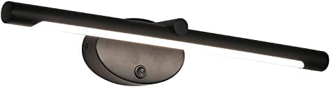 EcoGehen 46CM Modern Spiegelleuchte Bad mit Schalter 8W LED Wandlampe Waschtisch Wandleuchte Spiegelleuchten Badezimmer Spiegel Nachttisch Leselampen Bilderleuchte Lampe über Spiegel Warmweiß Schwarz