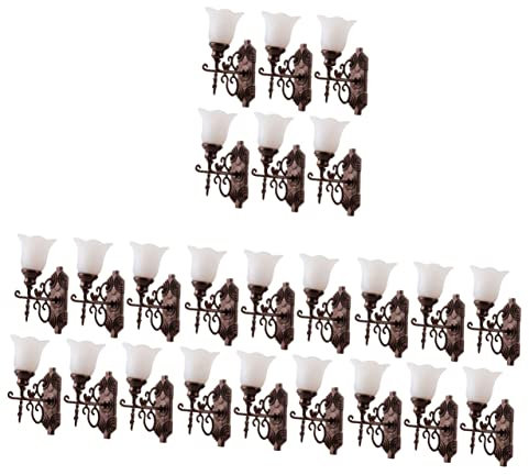 UKCOCO Stk Puppenhaus Wandleuchte Puppenhaus Straßenlaterne Puppenhaus-Hängelampe Modelle Tischlampen Sandtisch Materialien sandtisch DIY materialien ländlich Mini-Licht Statue Zubehör