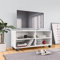 ShCuShan TV-Schrank mit Rollen Weiß 90x35x35 cm Holzwerkstoff Tv Highboard Sideboard Wohnzimmer