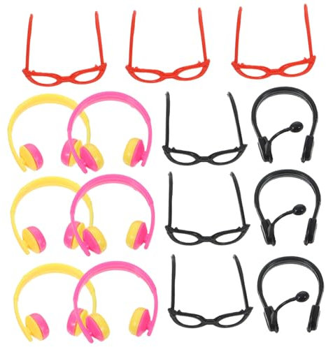 ORFOFE 1juego Accesorios para Muñecas De Gafas y Auriculares Miniatura para Muñecas Decoración De Juguetes Diseño Compacto y Ligero para Disfraces Infantil