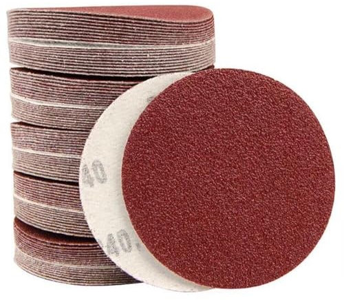 100pcs 1 Zoll 25mm Runde Schleifscheiben Sandpapier, Körnung 80 Haken und Schleife Beflocken Schleifscheiben Pad, Scheiben mit Klettverschluss, für Metall Holz -Single grit set