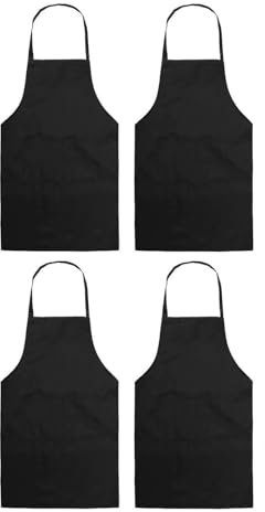 L.C. life Kochschürze für die Küche, schwarz, wasserdicht und ölbeständig, für Männer, Kellnerschürze, unverzichtbar für Kochliebhaber,( 60 x 70 cm) (4, Schwarz)