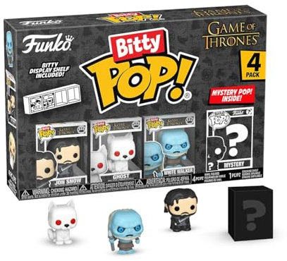 Funko Bitty Pop! GoT - Jon Snow 4pkund eine Überraschungs-Mini-Figur - 0.9 Inch (2.2 cm) - Game of Thrones Sammlerstück Stapelbares Display-Regal Inklusive - Geschenkidee Party-Tüten-Strumpf