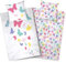 Aminata kids Bettwäsche Schmetterling 135x200 Mädchen Baumwolle Schmetterlinge bunt weiß | YKK Reißverschluss | Tier-Motiv Butterfly - Wende-Bettwäsche-Set