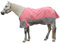 Gallopoff 1200D Reißfeste Pferdedecke ohne Füllung (0g), Leichte, wasserdichte und Atmungsaktive Regendecke für Pferde, Outdoordecke Pferd Rosa-Grau 135 cm