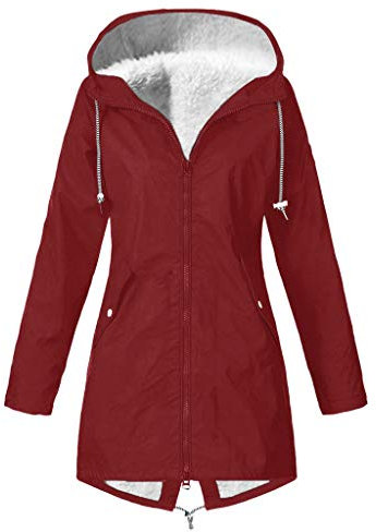 Generisch Manteau de pluie pour femme - Coupe-vent - Imperméable - Doublé - Parka d'extérieur - Pliable - Veste de pluie fine - Imperméable et respirant, Marque : Wein-a, M