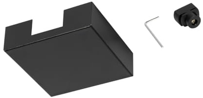 Qazqa Schienenbeleuchtung Zubehör für Schienensystem - Iconic - Schwarz, Quadratisch, 10cm,