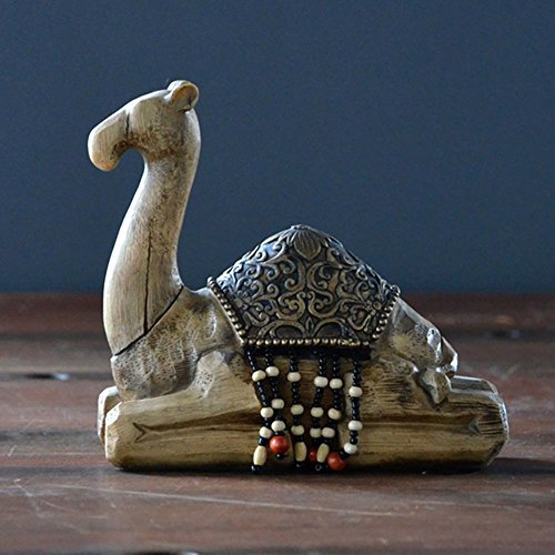 WLCNYL 1Pcs Desert Western Animal Ornaments Imitation Wood Antique Bookshelf Windows Tv Cabinet Wine Cabinets and Crafts Crafts,Small