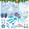 Adventskalender Mädchen, Eisprinzessin Schminke Und Schmuck Adventskalender 2024, Mädchen Make-up Set Mit Lipgloss,Geburtstagsgeschenk Für Kinder Ab 3 Jahren