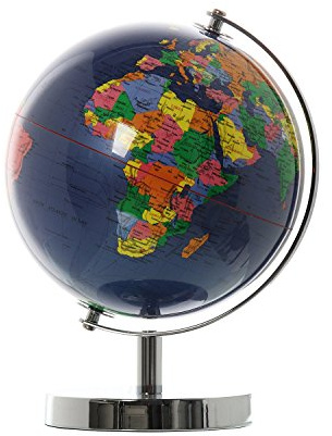 GLOBO TERRÁQUEO ø20CM AZUL OSCURO METAL/ACRÍLICO °20X27CM