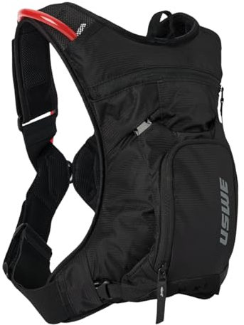 USWE MTB Hydro Trinkrucksack mit Trinkblase - Trinkrucksack für Radfahren, Mountainbike, E-MTB und Gravel Reiten, Rucksack mit Wasserblase (3L, Carbon Black)