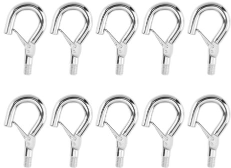 eMagTech Lot de 10 crochets à vis M4 avec boucle à ressort pour la plupart des composants d'accouplement avec filetage interne métrique