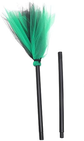 ibasenice Hexenbesen Für Halloween Abnehmbare Dekoration Für Kostüme Und Partys Grünes Und Design Für Cosplay-Events Und Festliche Anlässe