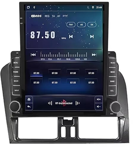 JianJz Android-Autoradio 9.7-Zoll-Touchscreen für Volvo XC60 2008-2017 Plug-and-Play Doppel-Din-GPS-Navigation Multimedia-Lenkradsteuerung,S2 8 Core 4G+WiFi 2G+32G