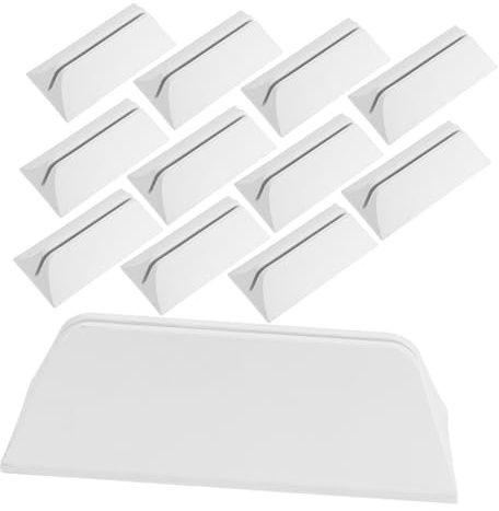 Cabilock 12 Stück Raumteiler Trennwandständer aus Kunststoff für Büro, 4mm | Bewegliche Halterung für Sichtschutzpaneele, Kompakt und Allgemein Einsetzbar, Weiß für Arbeitsplätze