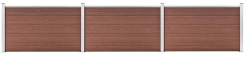 Clôture de jardin WPC - 526 x 106 cm - Marron - Panneau brise-vue robuste - Panneau de clôture durable - Composé bois-plastique - Pour jardin, terrasse, extérieur