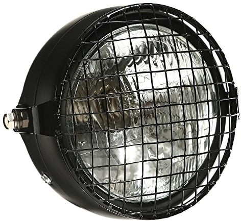 CICMOD Faro Principal de Motocicleta Hi/Lo 16,5 cm Universal Negro con Rejilla para Faro Integrada Transparente