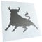 Kiwistar - Autoaufkleber - Silber - 13x10cm Stier Toro bull - Heckscheibe Auto Aufkleber wetterfest für Kfz LKW Mofa Truck - Sticker außen selbstklebend Tuning Zubehör für Fenster Fahrzeug Scheibe