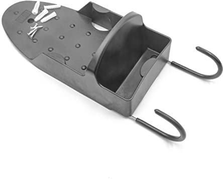 vhbw Wandhalterung Halterung kompatibel mit Bügeleisen, Bügelbrett schwarz - Bügeleisenhalterung, stabil, praktisch, platzsparend