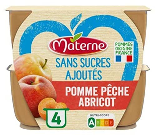 Materne Spécialité Pomme, Pêche et Abricot, 4 x 97g
