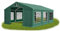 DAS COMPANY Festzelt Partyzelt Faltpavillon - Gartenpavillon Pavillon Weiß Mit Seitenteilen - Wasserdichtes Stabiles PVC 560g/m² Universalzelt - Klappbarer Garten Lagerzelt Moskitonetz Dunkelgrün 4x6m