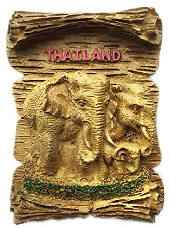 Kühlschrankmagnet Elefant KOH Chang Thailand Thailand 3D Harz Kunsthandwerk Touristen Reise Stadt Souvenir Sammlung Brief Kühlschrank Aufkleber