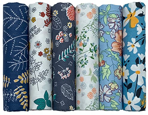aufodara 6 Stück Baumwollstoff Meterware Stoff je 50 x 50cm, Reiner Baumwolle, Stoffe zum Nähen, Patchwork Stoffpaket zum Quilten DIY Basteln Handwerken, Modischen Mustern (U-B904)