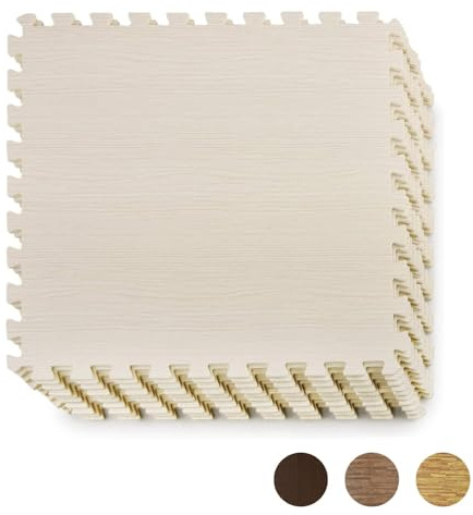 Yes4All Tapis Emboîtables en EVA, Dalles de Sol en Mousse, Revêtement de Sol en Mousse avec Bordure pour Meubles, Espace de Vie, Salon, Garage 4,46 m²