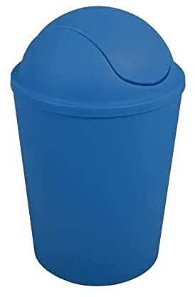 MSV Mülleimer AKO 5,5 l mit Klappdeckel Marineblau, Blue