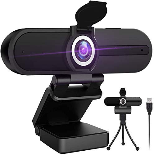 GoHZQ Webcam 4K con microfono, webcam da 8 megapixel, webcam ultra HD per computer, webcam per computer portatile, webcam USB con copertura per privacy, webcam per streaming professionale per