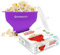 Cuenco plegable de silicona para palomitas de maíz de aire caliente de microondas con tapa y asas (Purple)