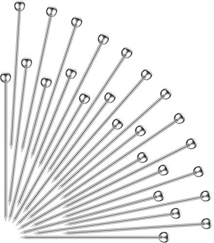 Patelai 60 Pcs Metal Cocktail Picks Set for Olives Drinks, Silver