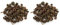 DARO DEKO Streudeko Bastel-Material Früchte Natur 2 Sets
