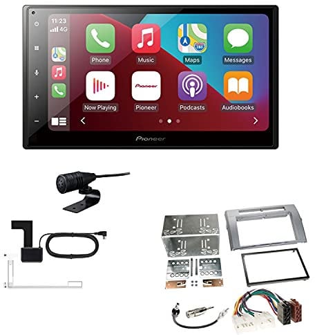 Pioneer SPH-DA160DAB 2-DIN Autoradio CarPlay Android Auto Bluetooth DAB USB passend für Toyota Corolla Verso 2004-2009 Silber