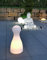 Trango 7234L LED Gartenstrahler IP65 Leucht-Figur inkl. 1x E27 LED Leuchtmittel Gartenlampe Außenlampe *HALMA* 50cm Hoch in weiß inkl. ca. 5m Zuleitungskabel Wegbeleuchtung, Außenleuchte, Leucht-Kegel
