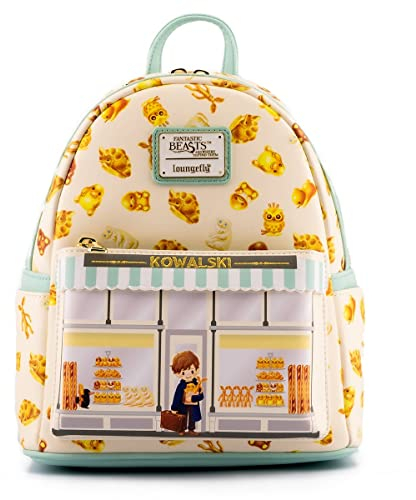 Loungefly Fantastic Beasts Kowolski Bakery Mini-Rucksack, Mehrfarbig/Meereswellen (Ocean Tides), Einheitsgröße, Bestickt