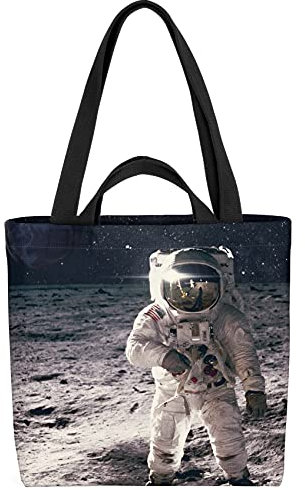 VOID Astronaut Mond Weltraum All Tasche 33x33x14cm,15l Einkaufs-Beutel Shopper Einkaufs-Tasche Bag