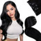LaaVoo Echthaar Extensions Clip Schwarz Remy Clip in Extensions Echthaar 30cm Unsichtbar 5Pcs 70g Schwarz Haarverlängerung Clip Extensions Echthaar Kurz Glatt