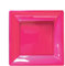 Fushia - Set di 36 piatti Fushia lucidi, lavabili in acqua fredda, piatti quadrati 24 x 24 cm, in plastica dura