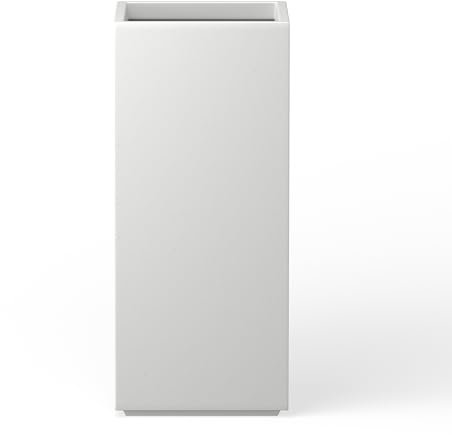 Kante Fioriera rettangolare in cemento, altezza 51,6 cm, moderna, diametro quadrato, con foro di drenaggio e tappo in gomma, per interni ed esterni, casa, patio, giardino, bianco puro
