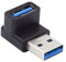 Chenyang Adaptador USB 3.0 tipo A macho a hembra de extensión de datos de alimentación de vídeo de 90 grados en ángulo de 10 Gbps