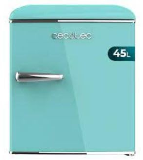 Cecotec Mini Nevera Retro de 45 L Bolero CoolMarket TT Origin 45 Green. Frigorífico Mini con ICEBOX, Tirador Cromado, Abridor Botellines, Estilo Vintage en Verde
